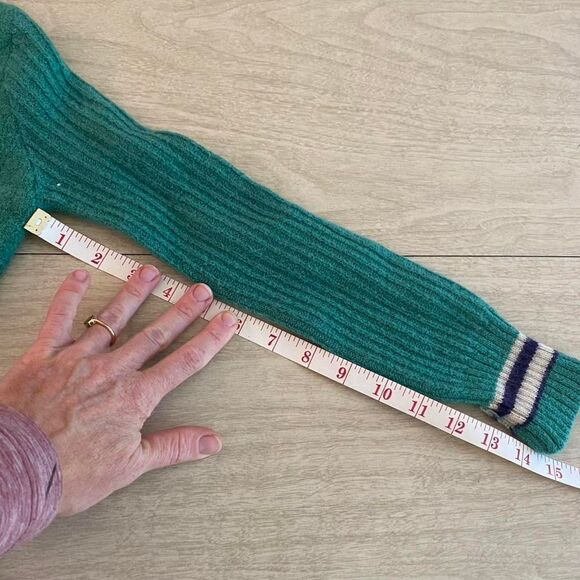 Vintage Miss Bergdorf Goodman Argento Teal Knit Dress Wool Blend Sz 5 - Picture 7 of 7